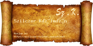 Szilczer Kálmán névjegykártya
